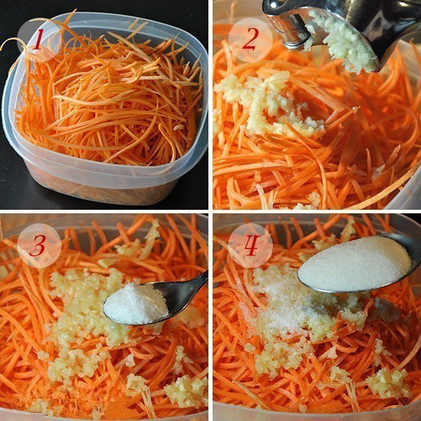 10 минут и вкусная, ароматная корейская морковка готова! Наслаждайтесь!