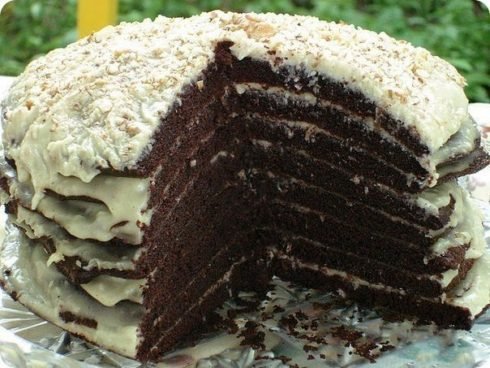 Шоколадный торт на кефире «Ноченька». Это любовь с первого кусочка!