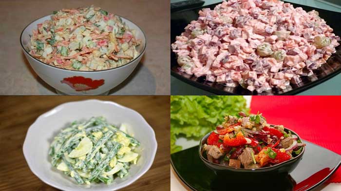 Вкусные салатики — 4 простых рецепта на каждый день. которые не приедаются!