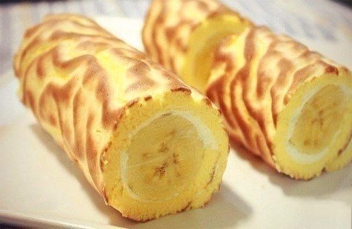 Банановый рулет - обалденно красивый и вкусный десерт!