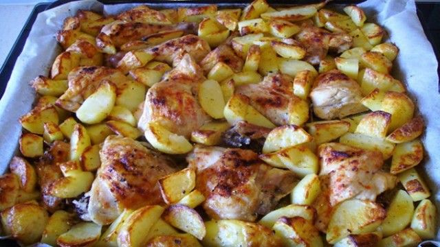 Курица с картофелем в шашлычном стиле: невероятно вкусно